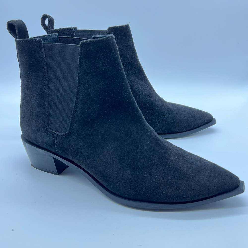 Sey Collection‎ Pointed Toe Suede Black Boots - Picture 10 of 10